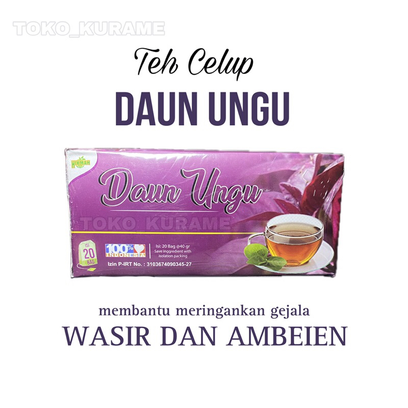 

Teh Celup Daun Ungu Teh Herbal tradisional atasi wasir dan ambeien