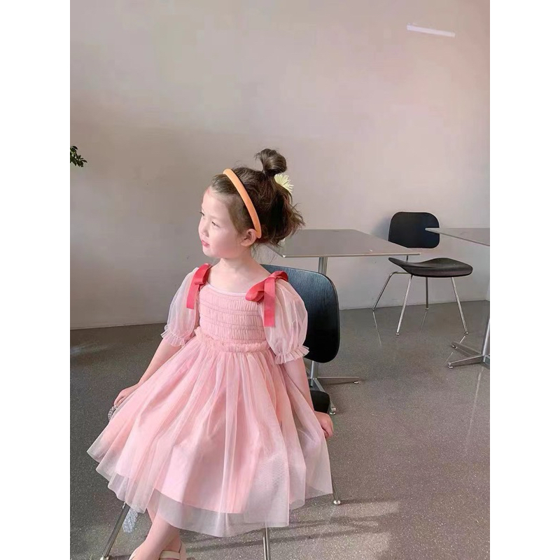 (ER) DRES PITA PINK MEWAH,Gaun Pesta Anak Perempuan Dress Pesta Dress Ulangtahun Dress Mutiara Anak 