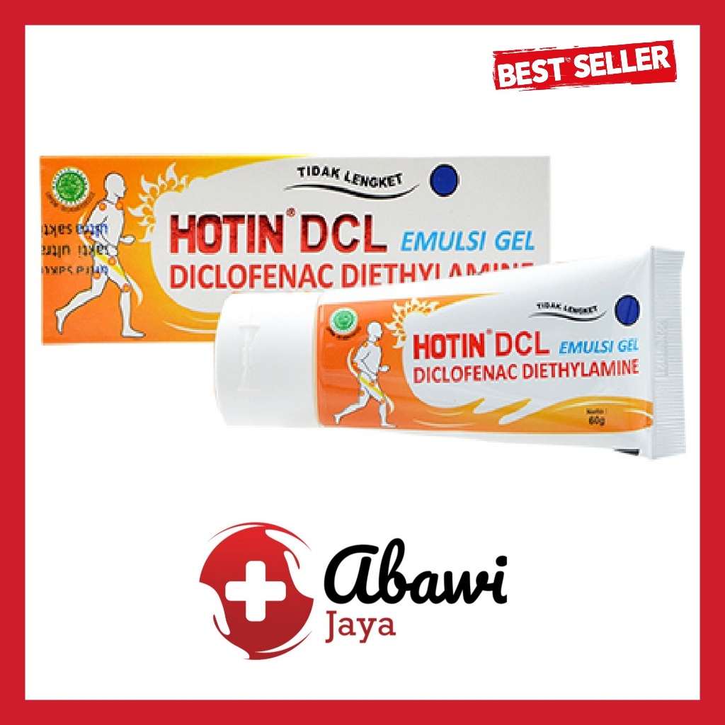 [AB]  Hot In DCL Emulsi Gel 60 Gr - Gel Pereda Nyeri Sendi, Rematik, Memar