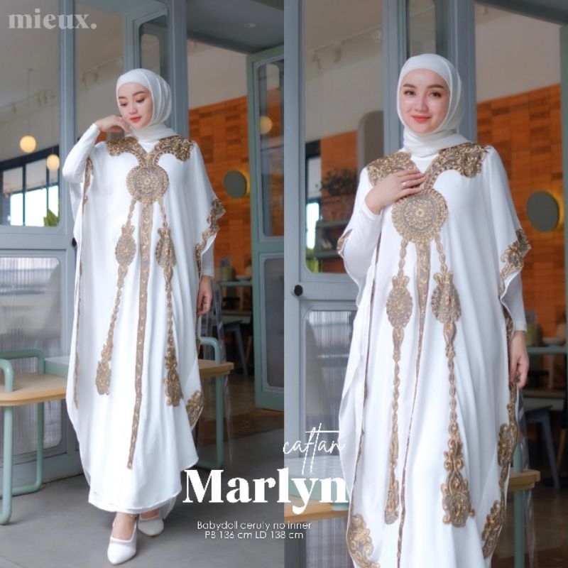 Marlyn Kaftan Bordir All size Kaftan Lebaran Original Produk By Mieux