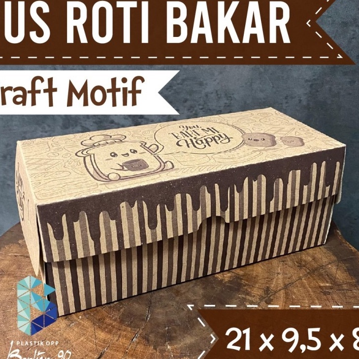 

Terbatas Kotak Roti Brownies Bakar Bahan Kraft MOTIF Tebal Isi 5 pcs Uk 21 x 85 x 95 cm Dus Snack roti bakar dus donat dus kue bolu