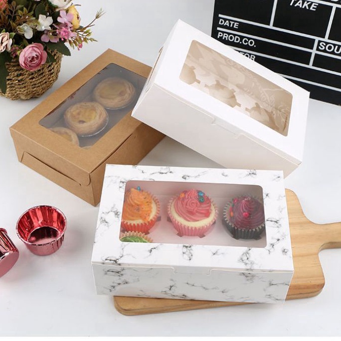 

HJ6 Dus cupcake isi 6 box cupcake isi 6 dus muffin box muffin