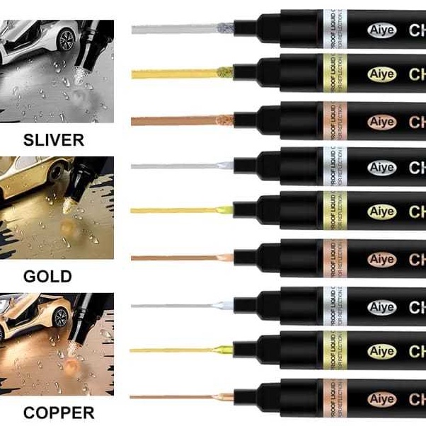 

MURAH Spidol AIYE Viral 1 Pcs 3mm 3 Varian Warna Spidol Marker Chrome Cair Permanen m DY3