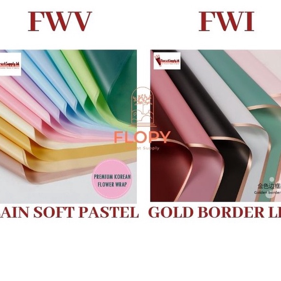 

berkualitas 2 LembarGROSIR Cellophane FWI FWV per pak Wrapping Buket Bunga Kertas Bunga Kertas Tissue