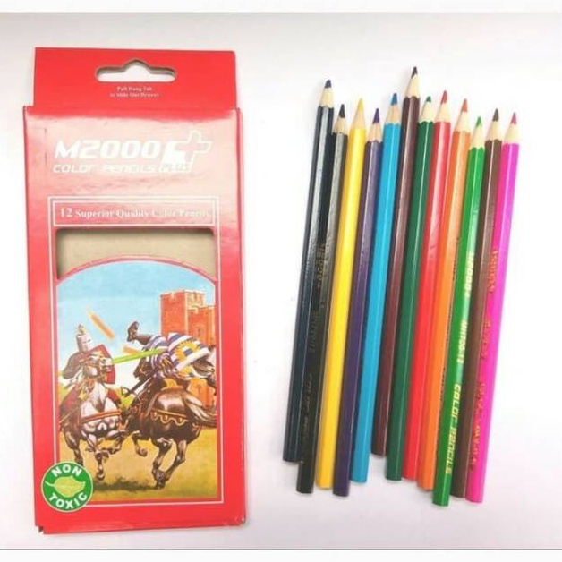 

TERMURAH Pensil warna M2 12 warna Panjang