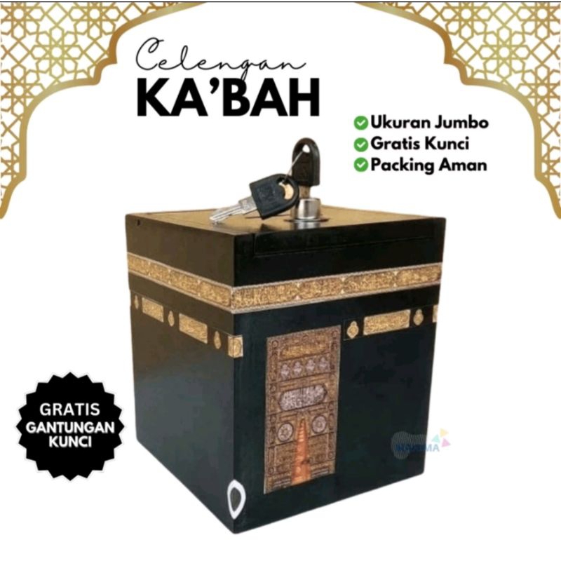 Celengan Kabah Besar / Celengan Jumbo Kabah / Celengan Kabah Dapat Kunci