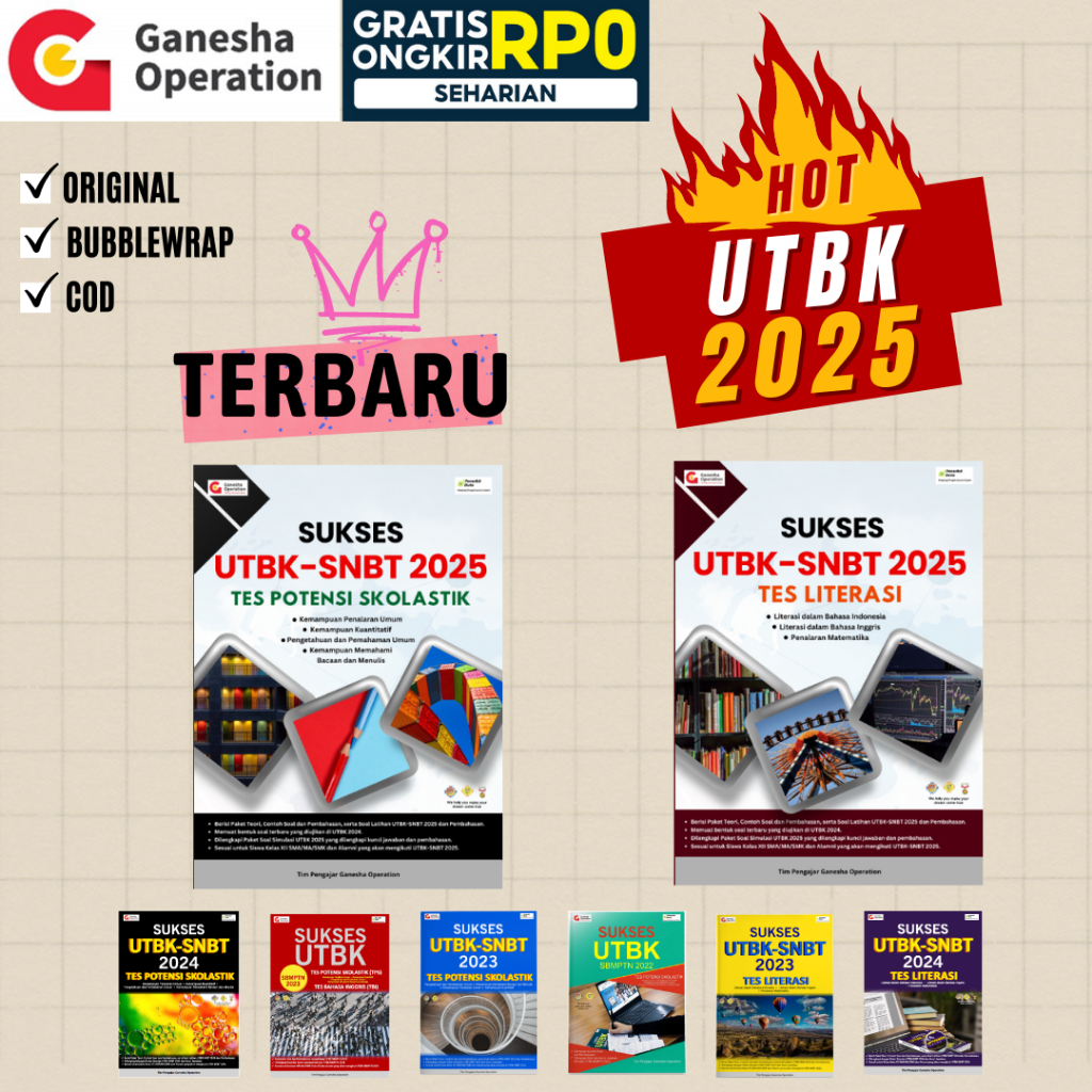 Buku SNBT 2025 Ganesha Operation | SNBT GO | SNBT 2025 | TPS 2025 | LITERASI 2025