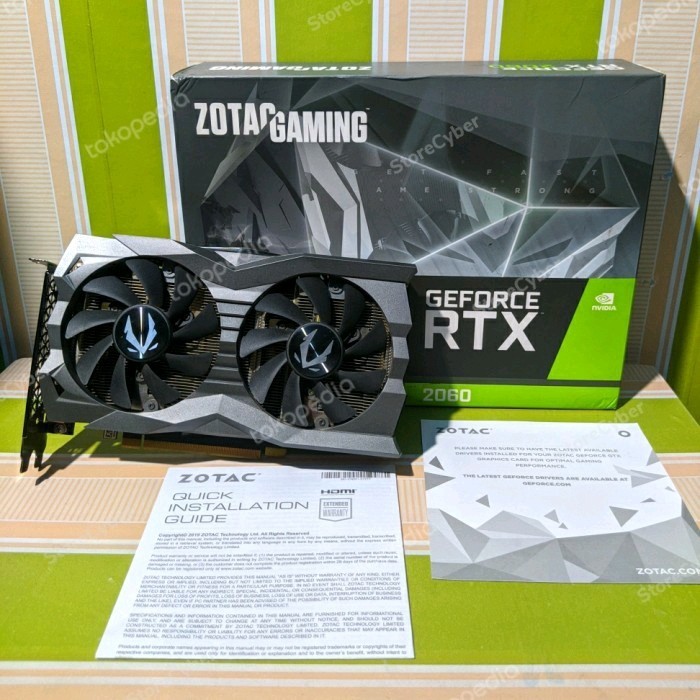 VGA ZOTAC GAMING RTX 2060 6GB DDR6 DUAL FAN MULUS RTX2060 PEFORMA DI ATAS RTX 3050 dan GTX 1660 SUPE
