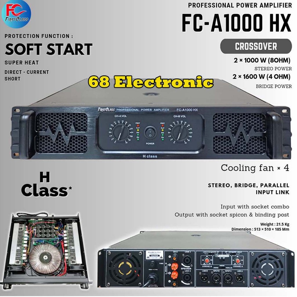 Firstclass Power Amplifier FCA1000HX fc a 1000 FC-A1000hx FC A1000 HX FC-A1000HX fca1000hx Original