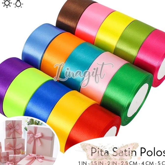 

KP8 Rol 2 Yard PITA SATIN POLOS 5MM 2 IN SATEEN RIBBON PITA KADO 5CMi