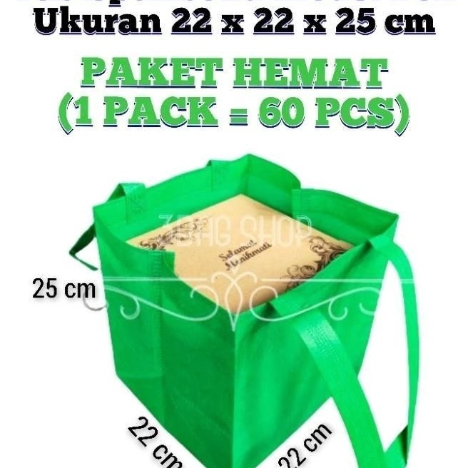 

KI3 1 PACK 6 PCS Goodie Bag Tas Hajatan Spunbond 22x22 cm Tinggi 25 cm Tas Box Nasi Tas Hajatan Goodie Bag Tas Hampers Shopping Bag Tas Promosi