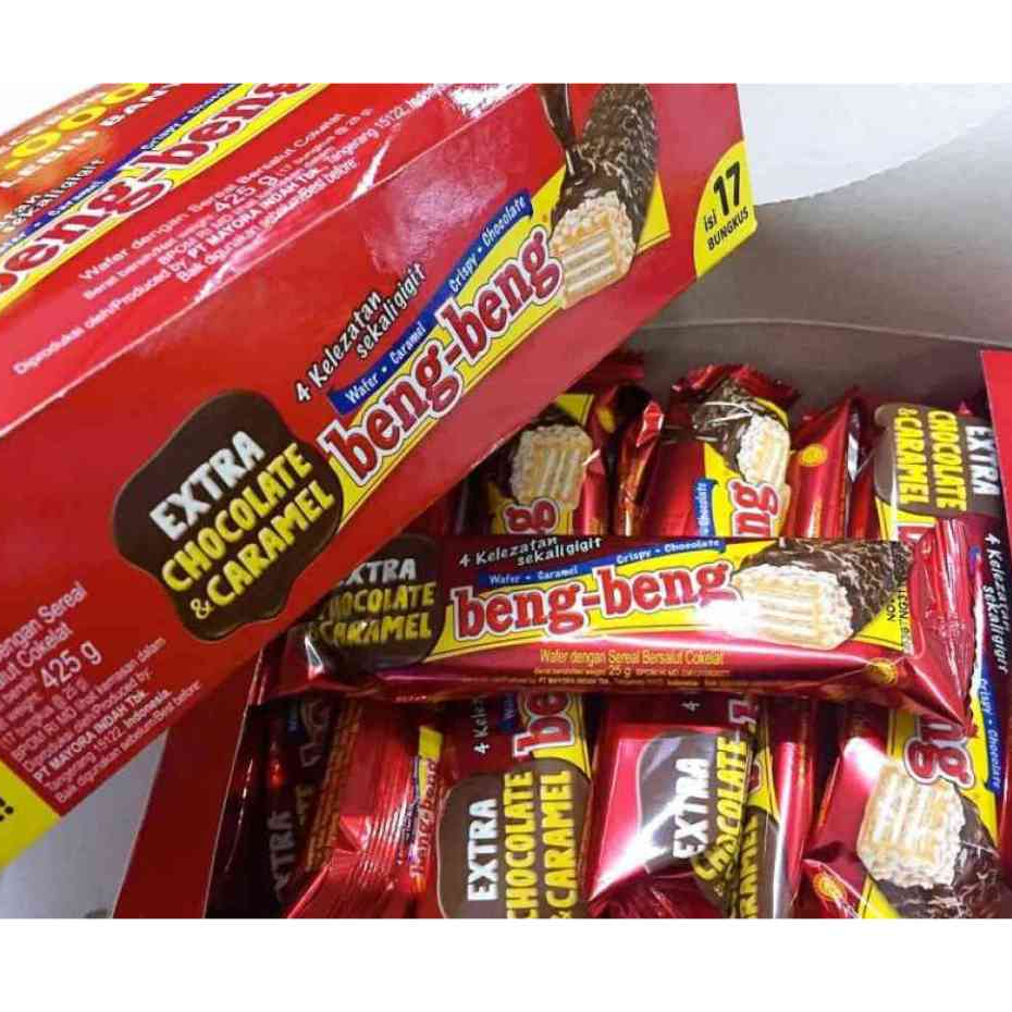 

BENG BENG CHOCOLATE CARAMEL isi 17 pcs/kotak - BENG BENG 425Gr (17 x 25Gr) KEMASAN BARU