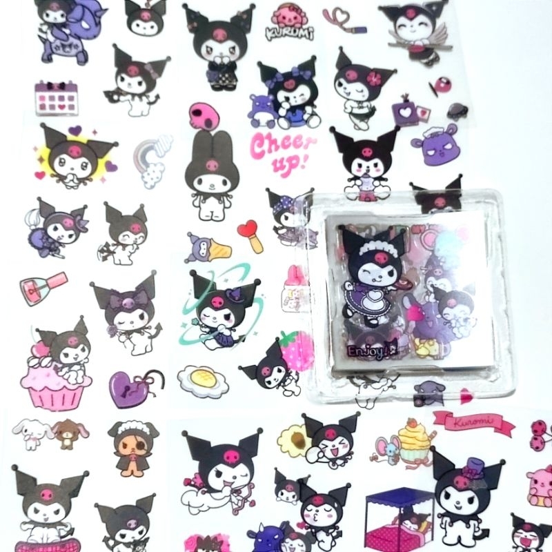 

(PER LEMBAR) Sticker Momo Sanrio Lotso Kuromi Capybara Stiker Sticker Deco Journal Sticker Aesthetic