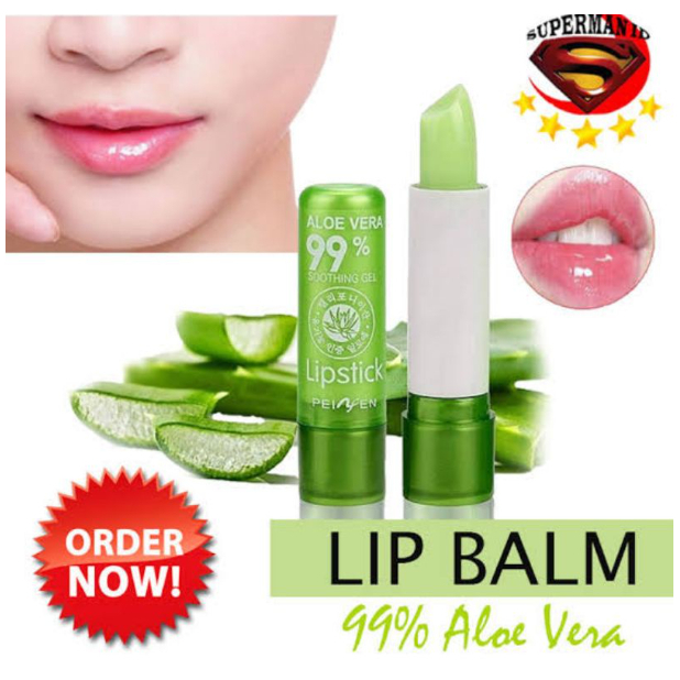 Lip Balm ALOE VERA 99% - Lipstick Soothing Gel - Lipbalm Pelembab Bibir lipstik lipgloss aloevera