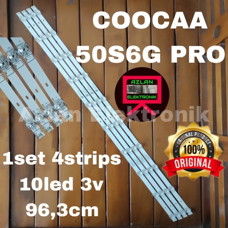 BACKLIGHT LED TV COOCAA 50S6G Pro BL LAMPU KOKA 50in 10LED 3V