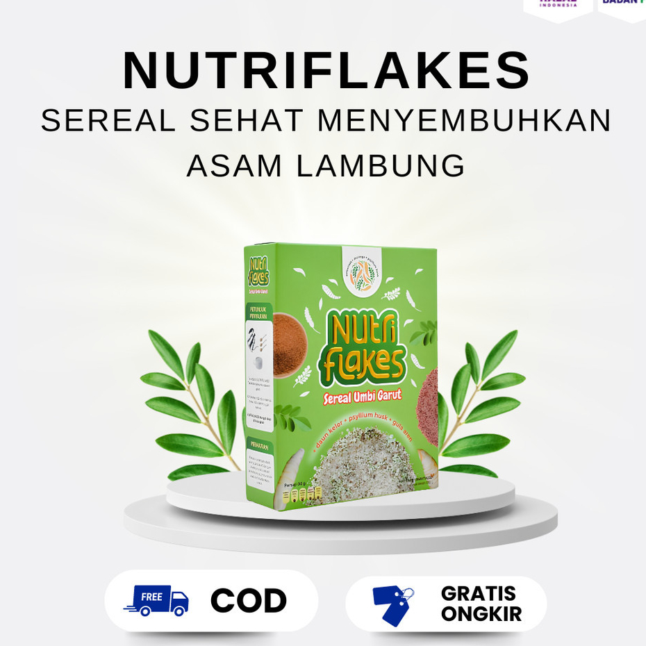 

NUTRIFLAKES Sereal Oatmeal Menyembuhkan Asam Lambung dan Gerd 280gr