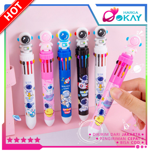 

HO Pulpen Mekanik 10 Warna Pena Mekanik Motif Boneka Astronot 3d Bolpen Gel Tinta 10 Warna Karakter Lucu Dengan Pilihan Warna Beragam Alat Tulis Sekolah Anak Super Imut