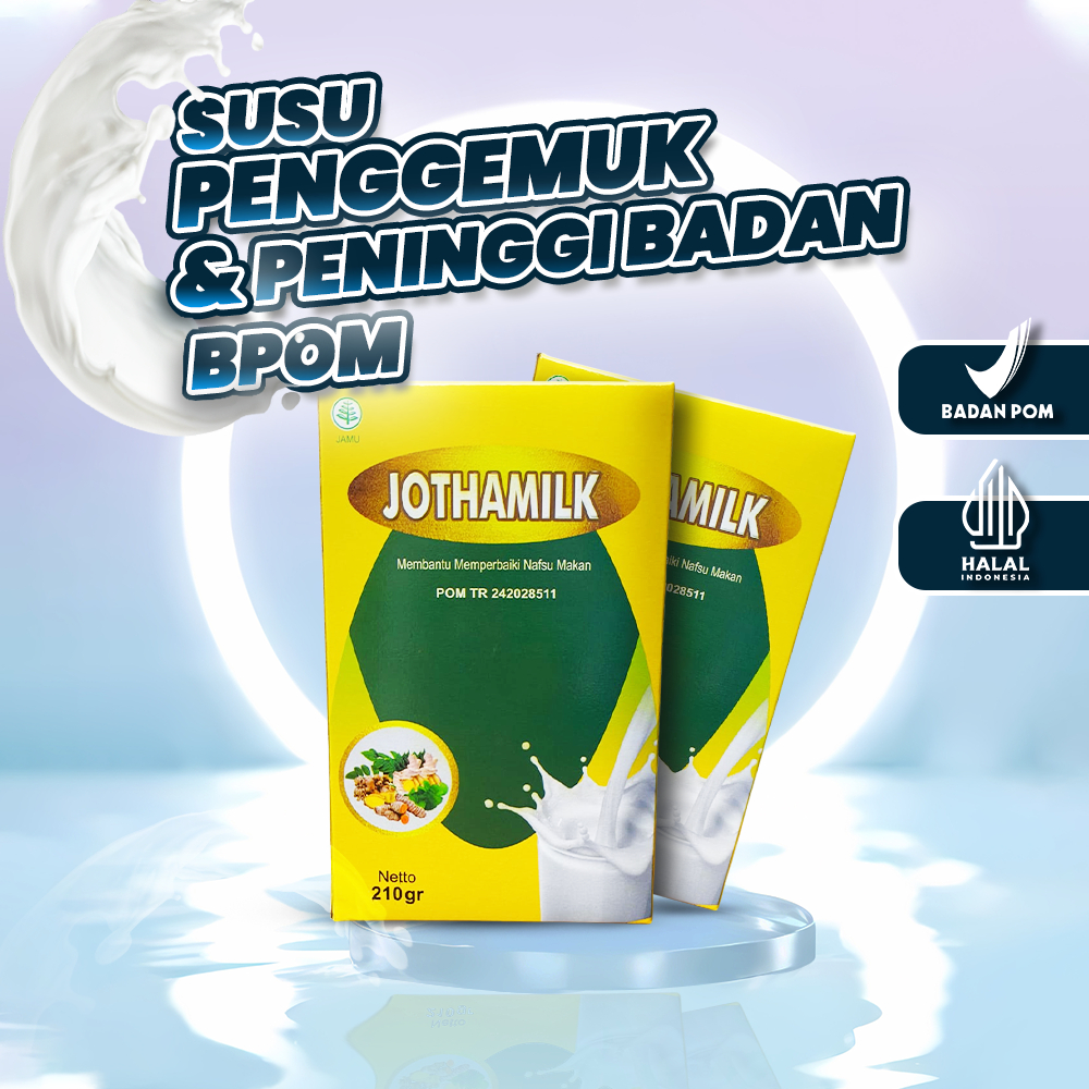 

Jothamilk Susu Penggemuk Penambah Berat Badan BB Nafsu Makan & Peninggi Badan Ampuh BPOM ORIGINAL