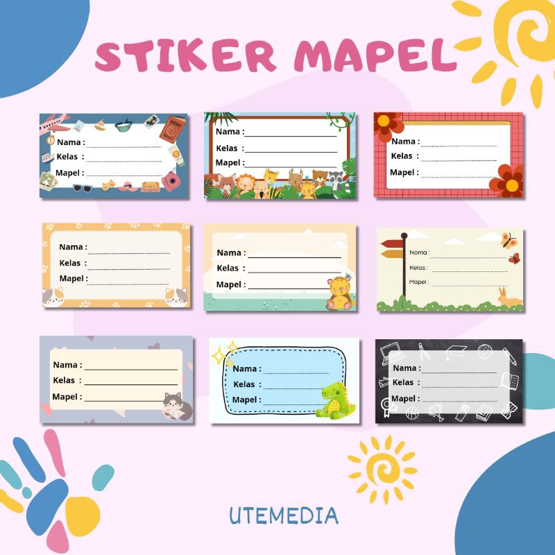 

STIKER MAPEL STIKER LABEL NAMA UNTUK BUKU & LKS