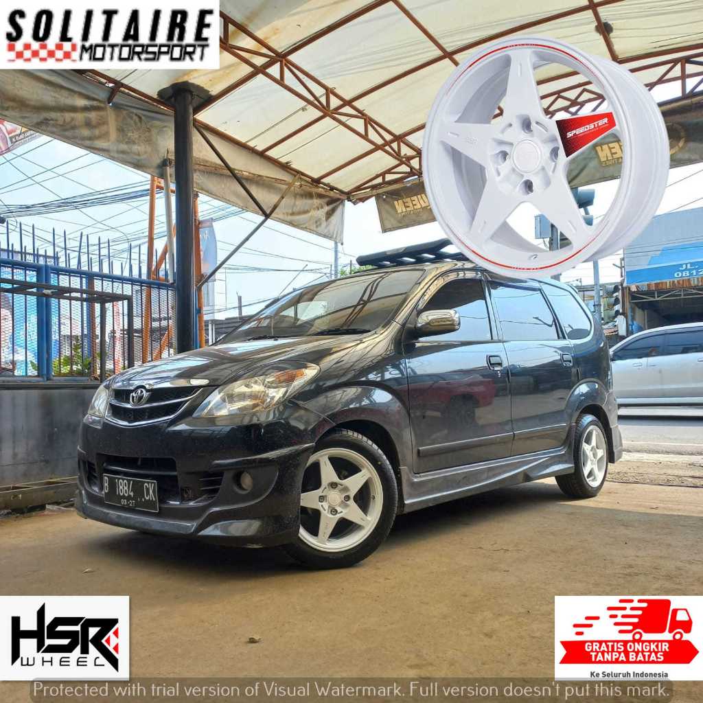 VELG MOBIL AVANZA RING 16 4X114,3 HSR SPEEDSTER WHITE FREE ONGKIR
