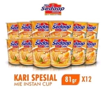 

Mie Instan Kuah Kari Spesial 81gr x 12 Mie Sedap Cup Kari 1 dus