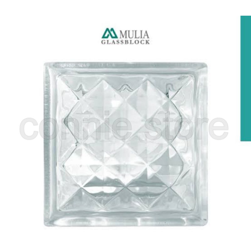 Glass Block Mulia Diamond 20x20 1dus isi 6pcs kaca penerang cahaya Gosend Instant glass box blok kac