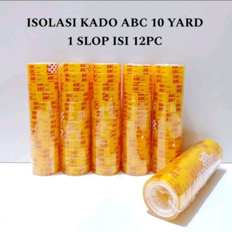 

12pcs Slasiban kado/isolasi kado Bening panjang 10yard