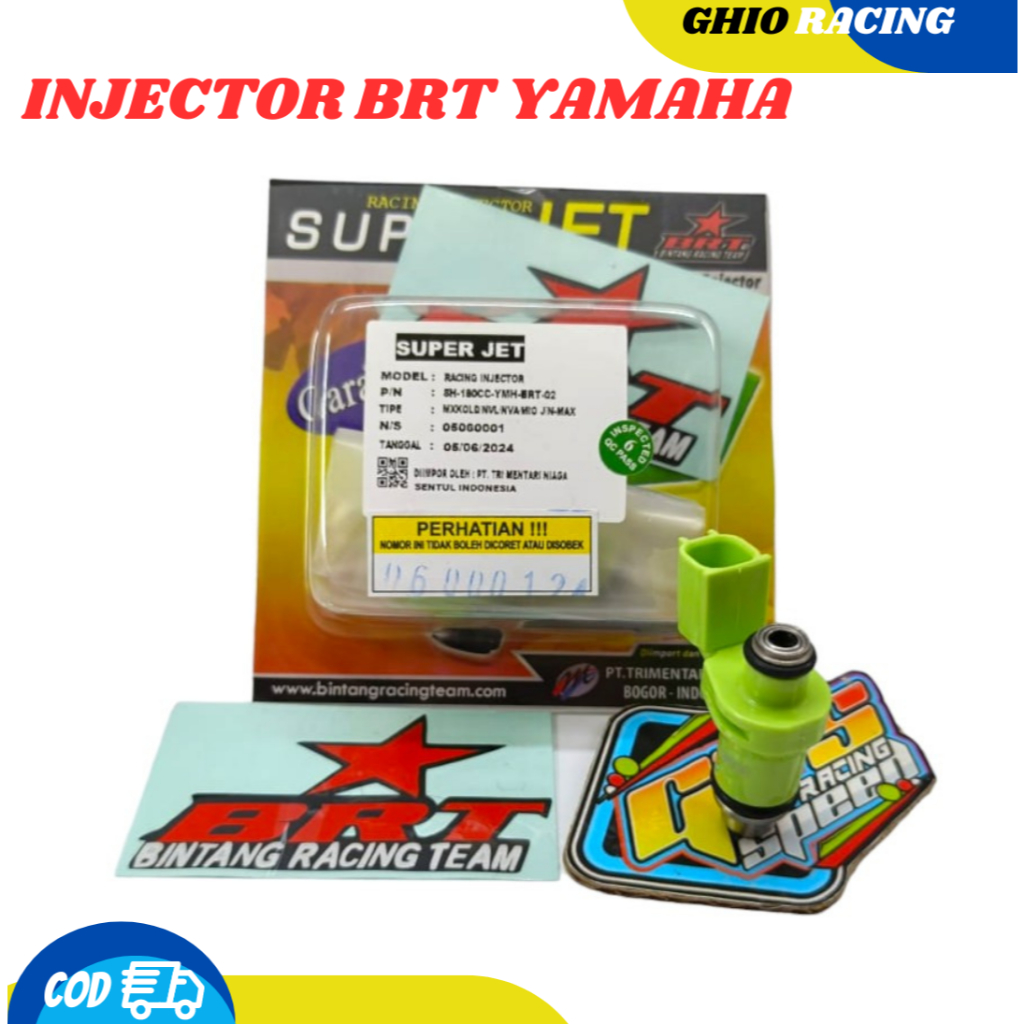 Injektor BRT Yamaha Aerox Lexi Nmax Mio J Jupiter MX R15 8H 10H Hole 150cc 180 cc 180cc 200cc 250GRS