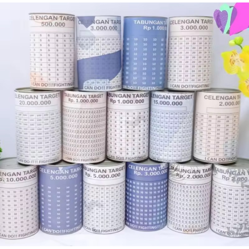 Celengan Target VIRAL Jumbo FREE SPIDOL Nabung / Celengan Viral Jumbo  / Celengan Anak / Celengan Mu