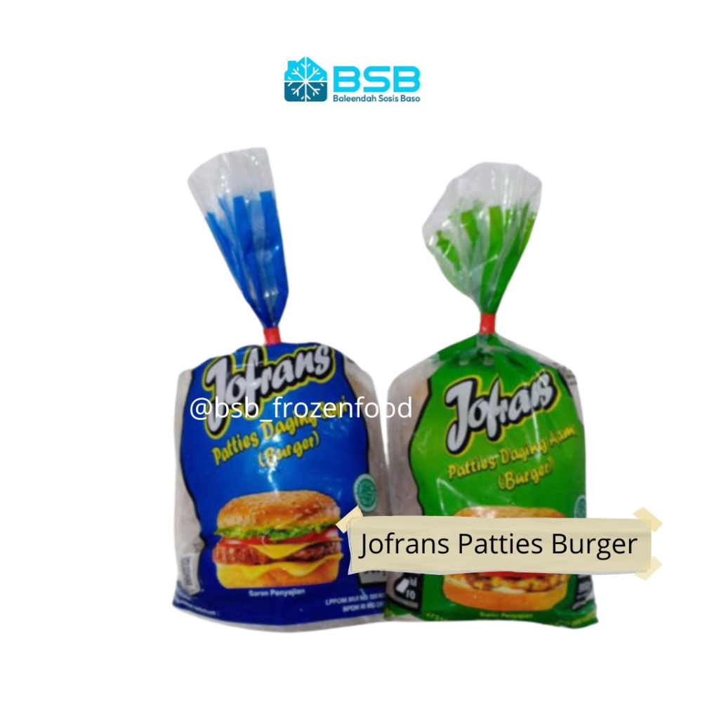 

Jofrans Patties Daging Sapi | Ayam Isian Burger 900 gram - Isi 15 pcs Beef Pattie