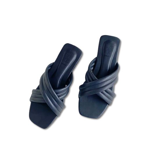 Sandal Wanita Teplek/Flat tali silang Selop Slip On Casual Remaja Kekinian
