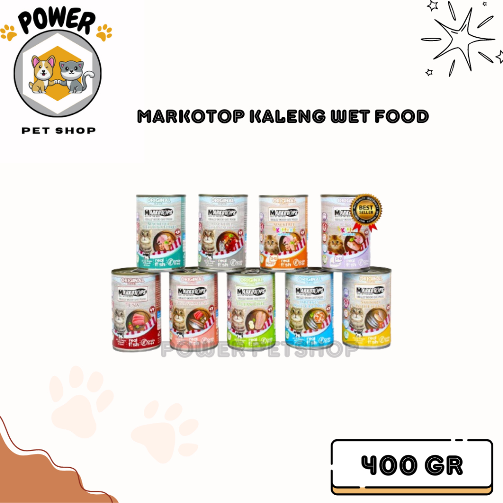 Makanan Kucing - Markotop Kaleng wet food 400gr all varian