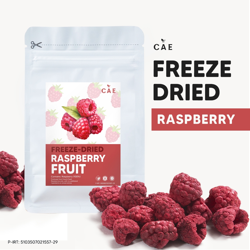 

Raspberry Freeze Dried Raspberry Fruit Buah Crisp Pure Kering Utuh Whole Organik Healthy Crunchy Premium 25 Gram - 100 Gram