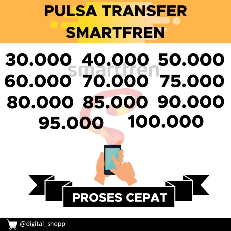 Pulsa Transfer Smartfren Murah 30k 35k 40k 45k 50k 60k 70k 80k 90k 100k