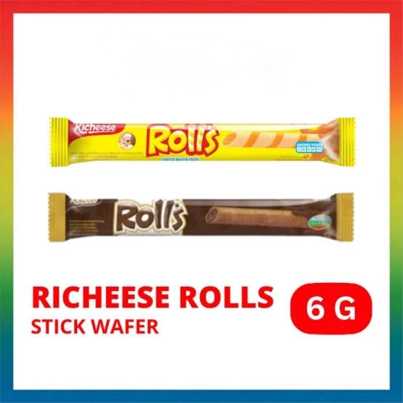 

Nabati Wafer Roll's Richoco Dan Richeese 6Gr per pcs