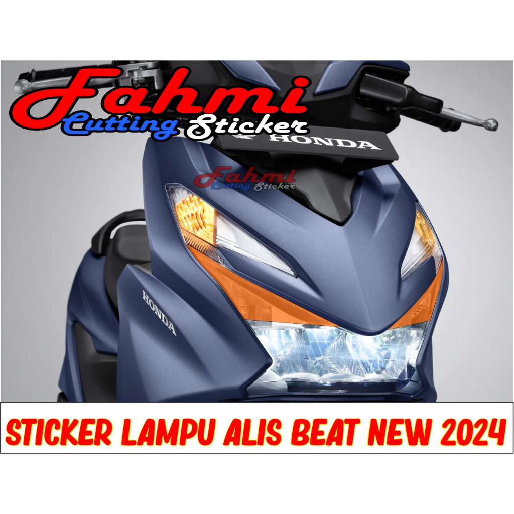 sticker alis lampu depan beat new 2024