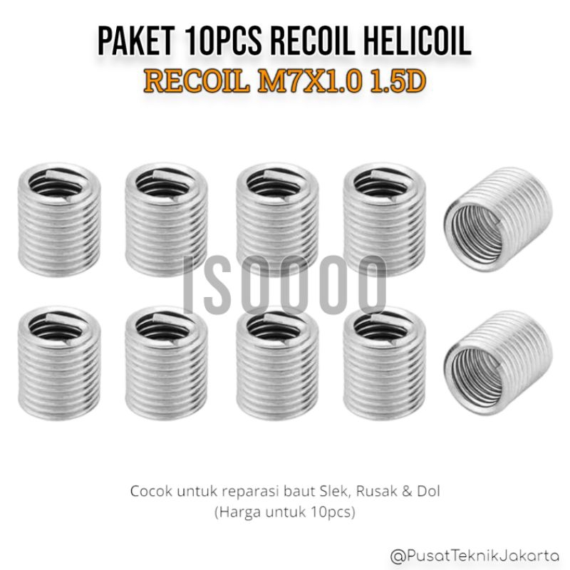 Paket 10pcs recoil m7x1.0 1.5D recoil baut kunci 11 recoil baut 11 recoil drat 11