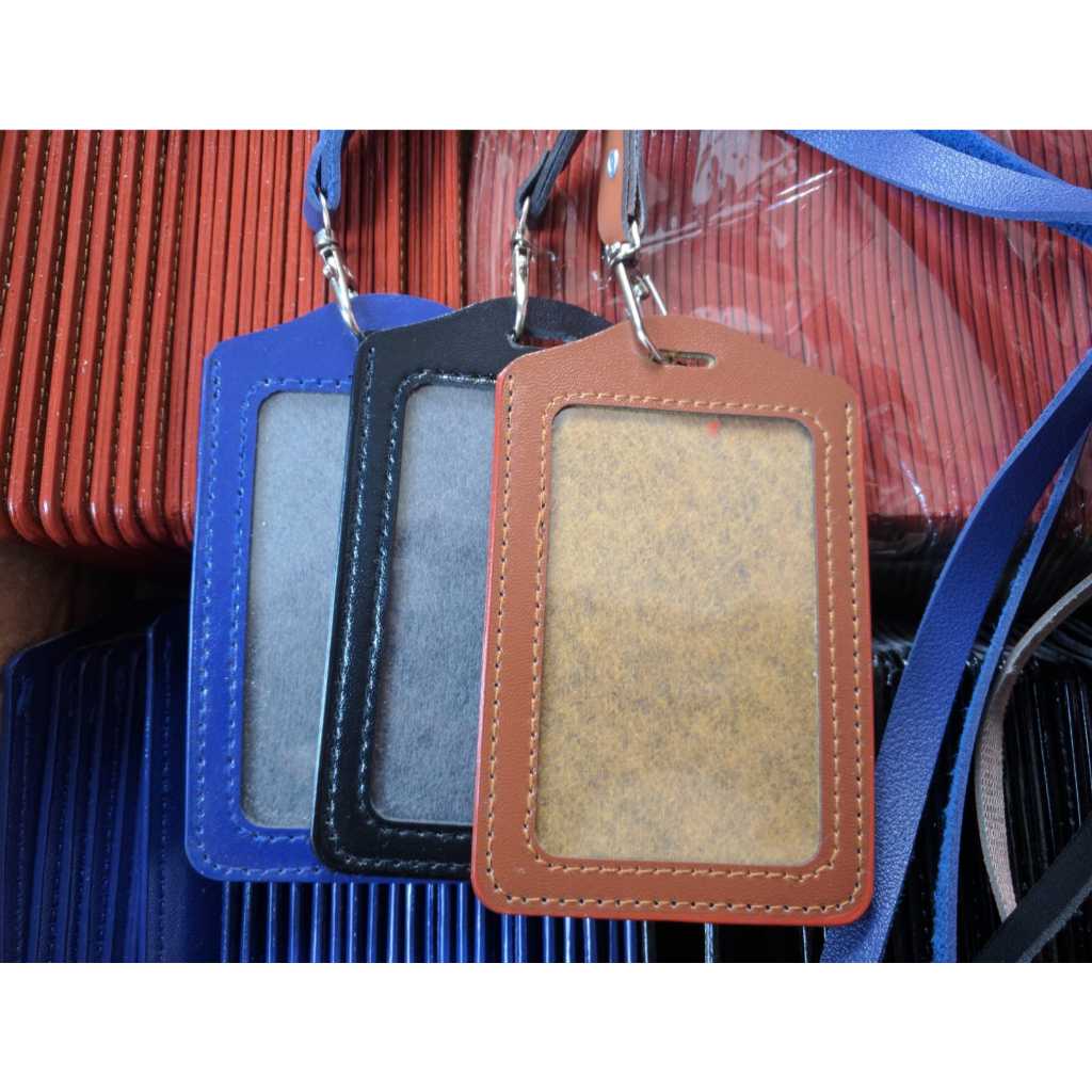 

Casing Holder ID Card dan Tali Lanyard Kulit Sintetis