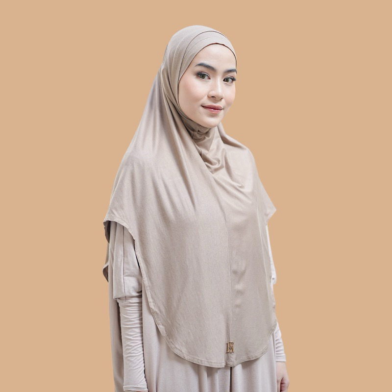 Hijab Bergo Cotton Rayon Spandex Glazya