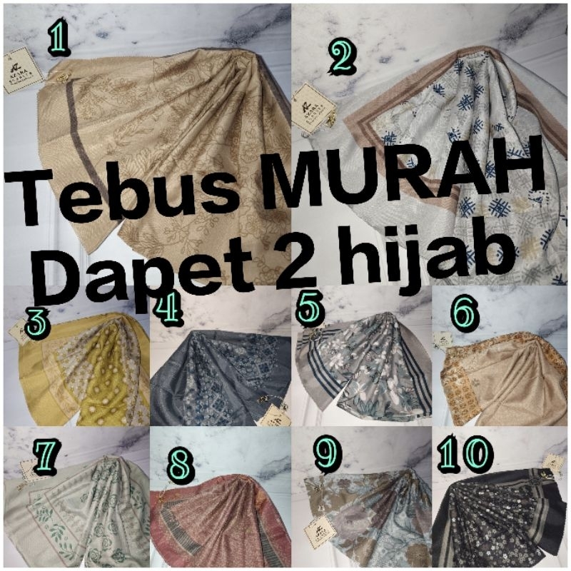 Hijab motif Voal / Hijab Zahra / Hijab Segi empat/ Hijab Murah