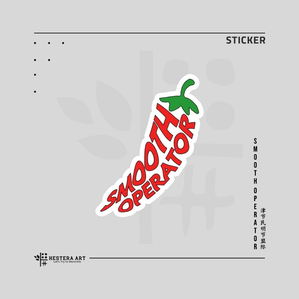 

Stiker F1 Doff Laminasi | Stiker Smooth Operator