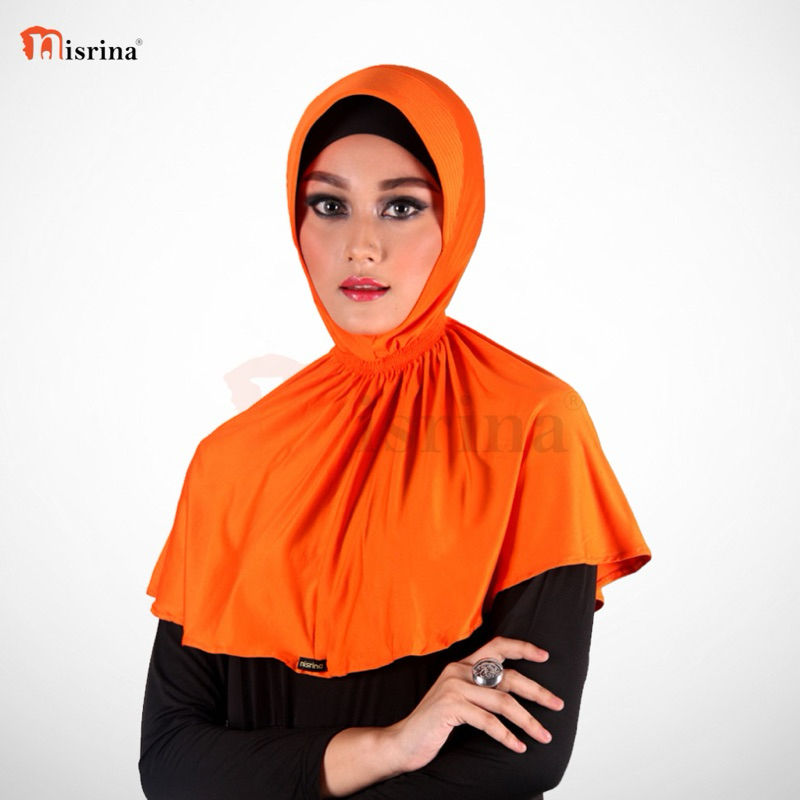 Nisrina Bergo Citra Dalila - Kerudung Kerut Leher Jilbab Instan Polos Kerja Olahraga Fashion Muslim
