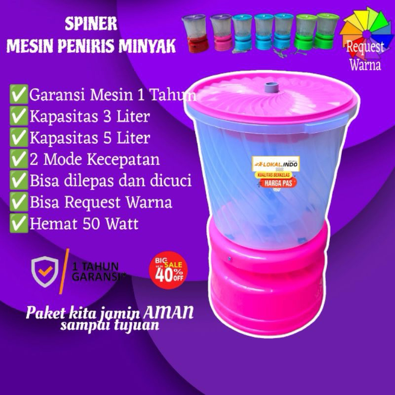 "PROMO" Peniris Minyak Mesin Spiner Peniris Minyak Gorengan