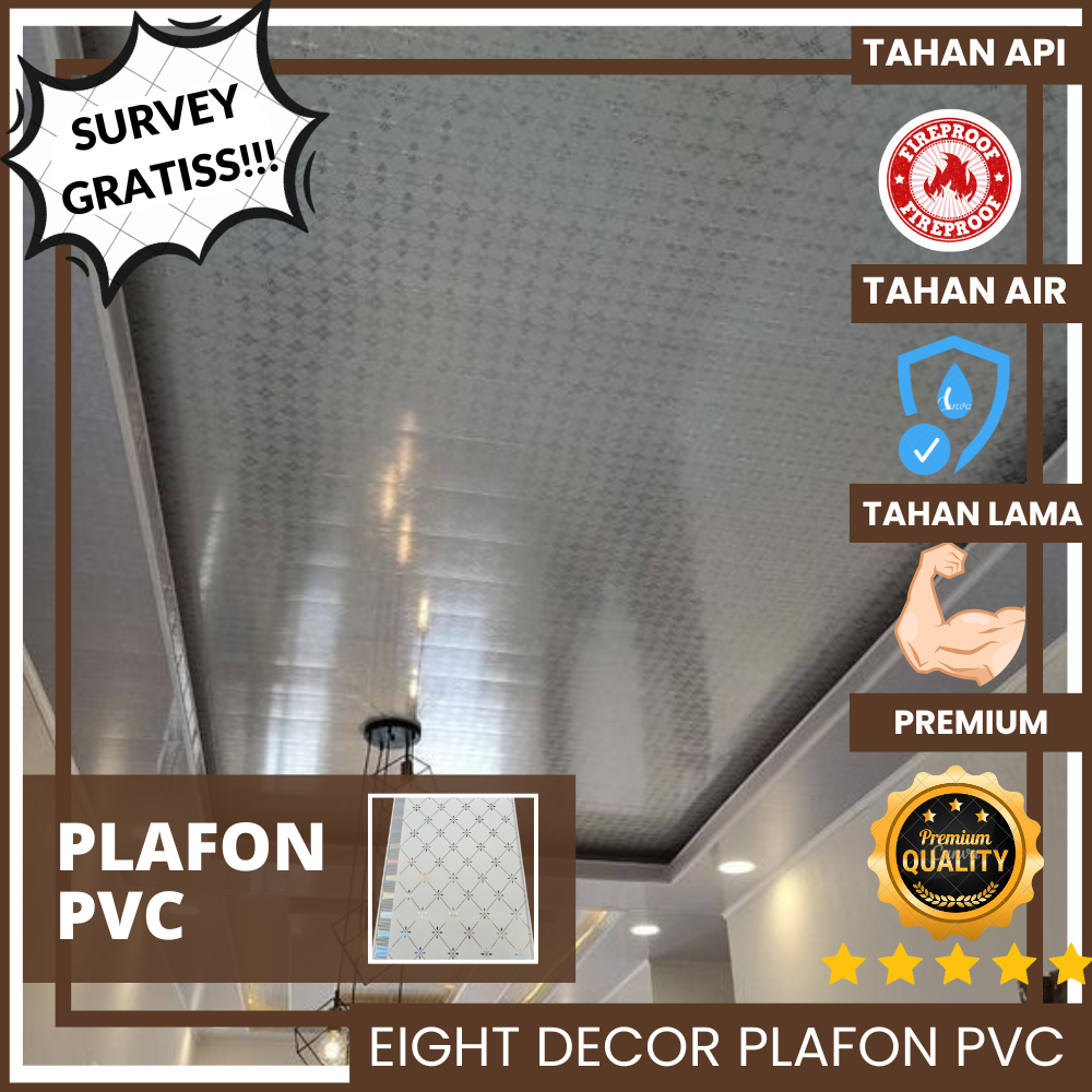 Plafon PVC Murah Motif Elegan ED-09/Plafon Minimalis dan mewah/Dekorasi Kamar Minimalis