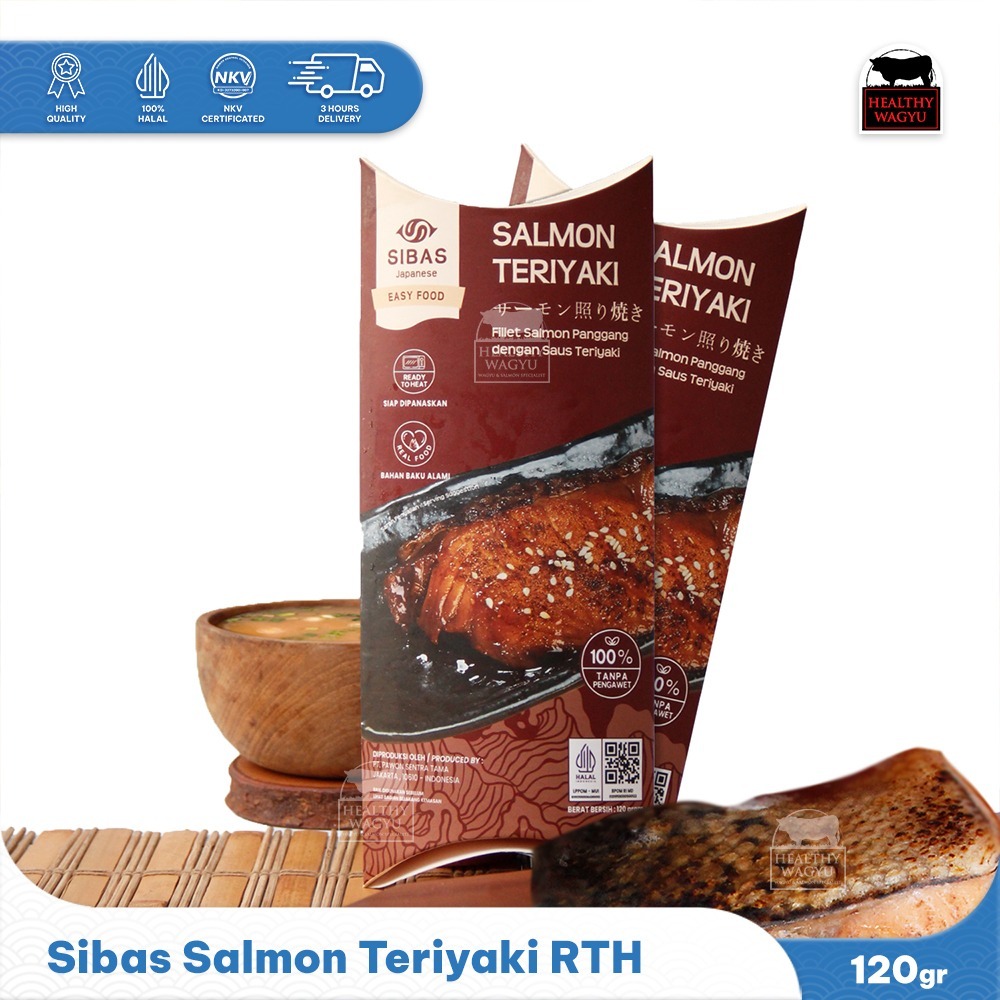 

Sibas Salmon Teriyaki Ready To Eat 120gr HealthyWagyu