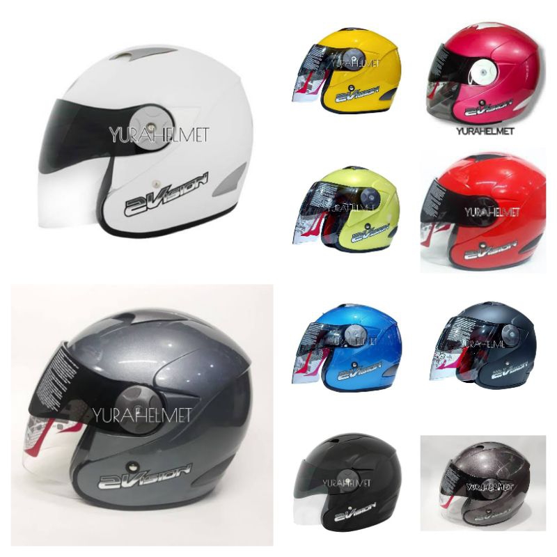 helm Kyt 2vision Helm Kyt 2vision Original 100% KYT 2VISION ORIGINAL POLOS WARNA LENGKAP Helm Halffa
