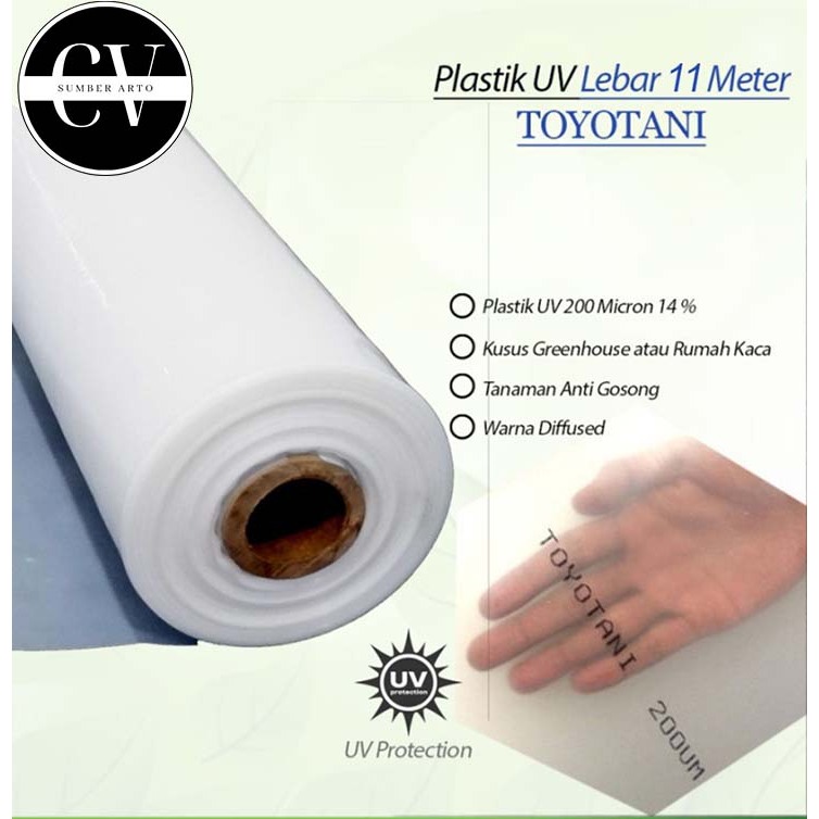 Plastik UV Toyotani 200 Micron Lebar 11 meter 1 Roll