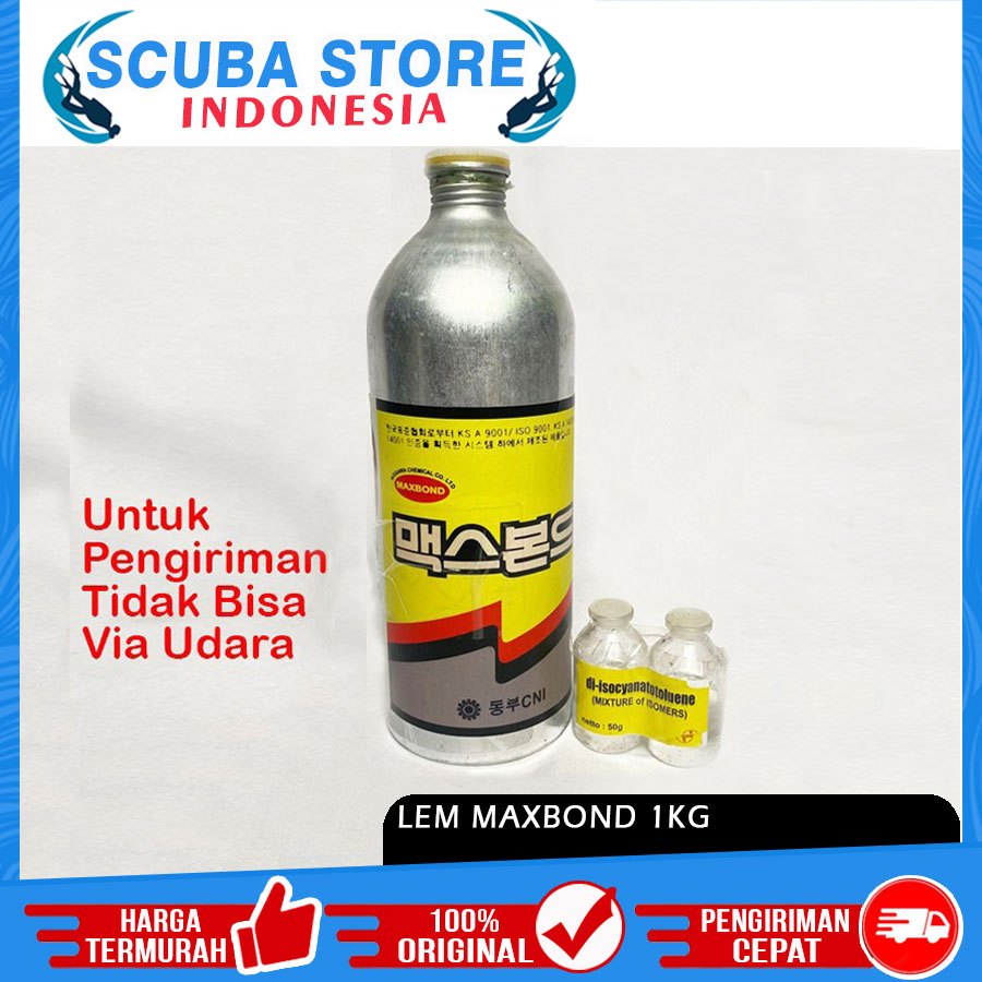 Glue Rubber PVC Maxbond 1kg With Mixture Lem Penambal Perahu Karet Banana Boat Rafting Rescue