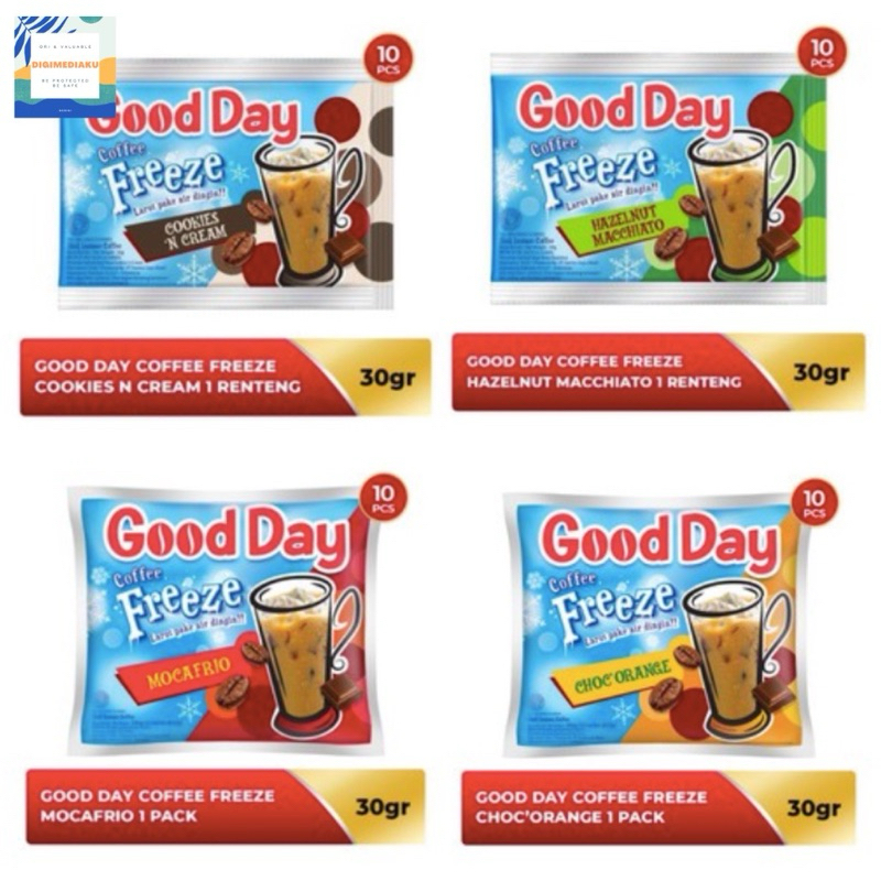 

Good day freeze All Variant isi 10 Sachet / Kopi / Goodday Freeze