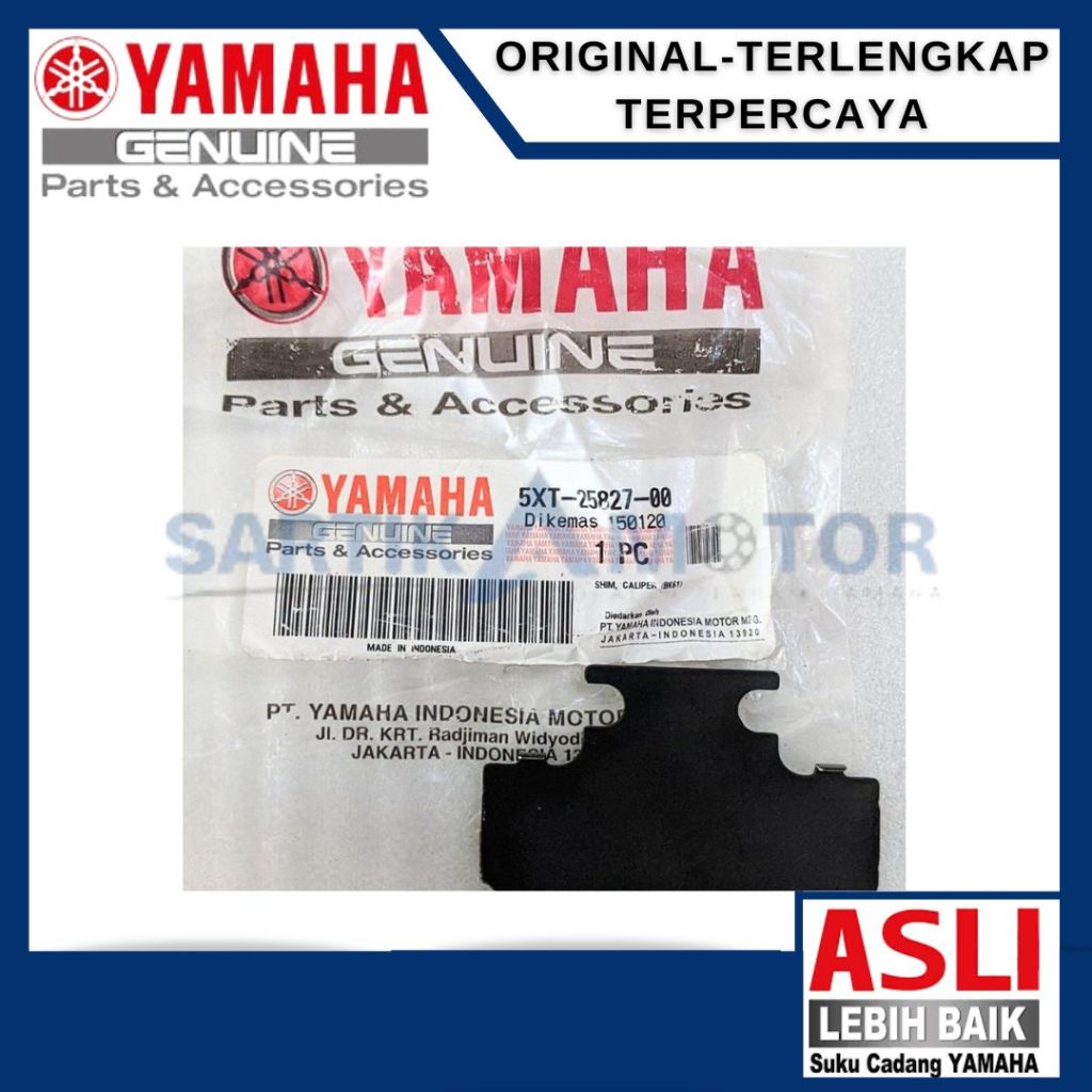 SHIM, CALIPER (BK61) PLAT KEMAPAS REM BELAKANG R15 V3 ORIGINAL YAMAHA (5XT-25827-00)